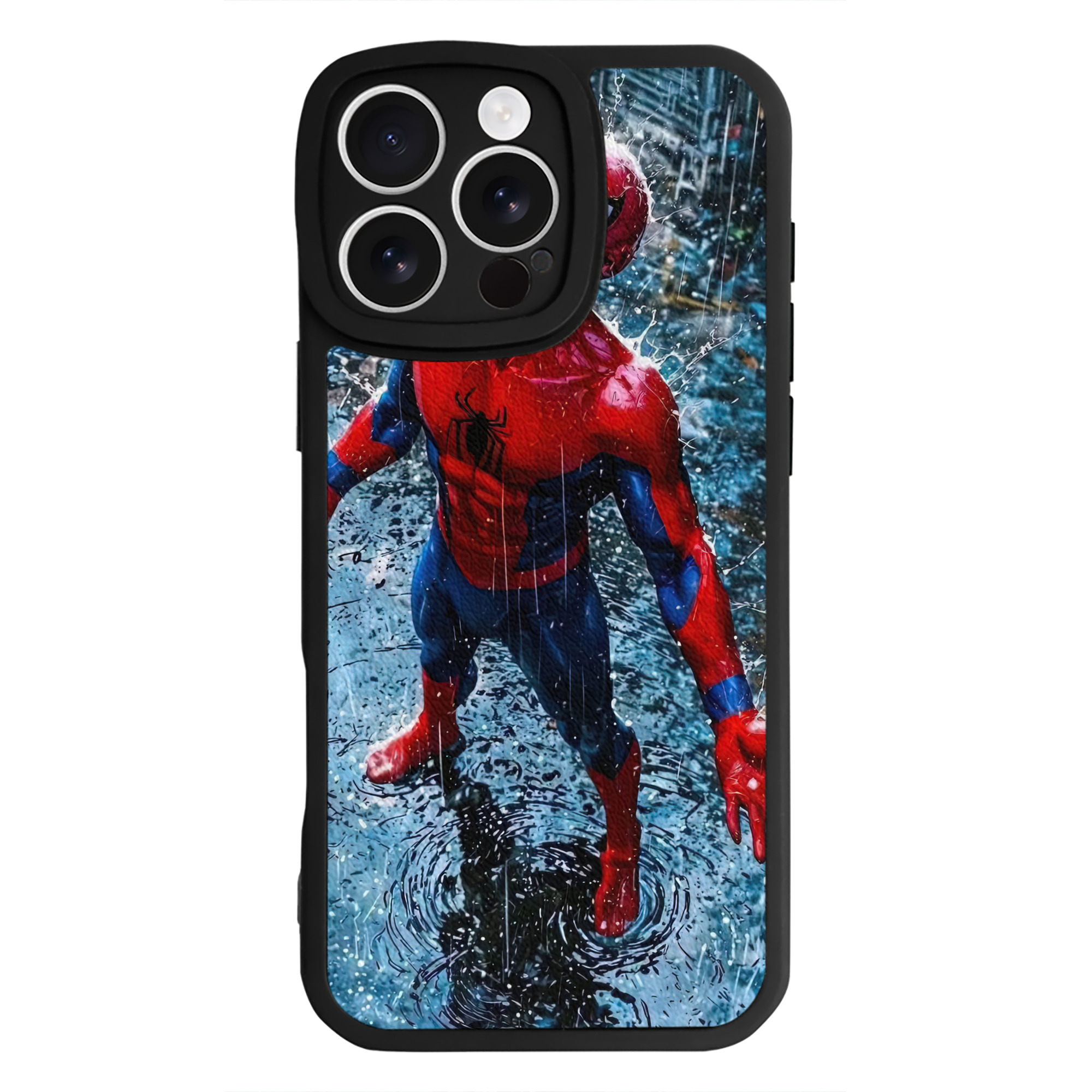 Spider Man スパイダーマン 【iPhone 16シリーズ対応】シリコンスマホケース（レザー調） 材質：シリコン